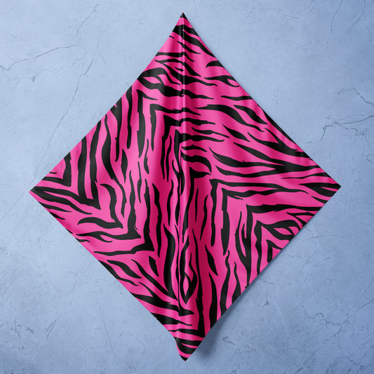 Hot Pink Tiger Stripe Bandana