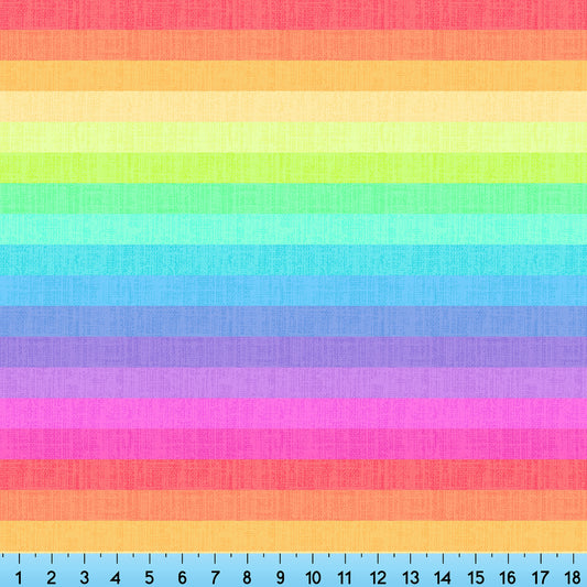 Rainbow Stripes Fabric By The Yard