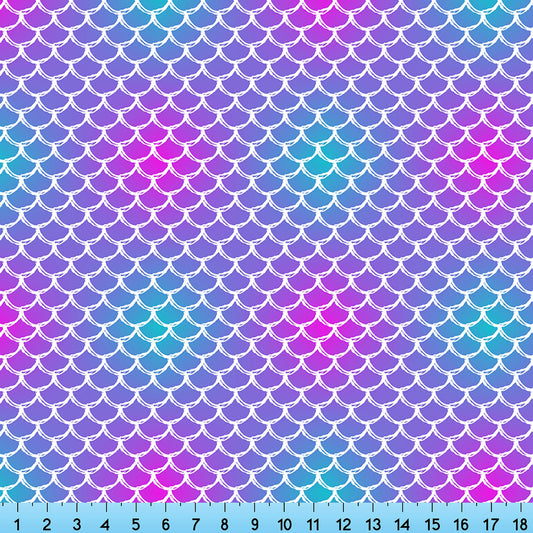 Hombre Mermaid Scales Fabric By the Yard, Half Yard and Fat Quarter