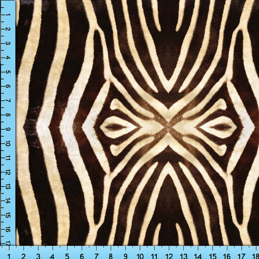 Zebra Skin Print Fabric, Realistic Zebra Fur by the Yard on Satin, Jersey knit, Bullet knit, Gabardine, Poplin