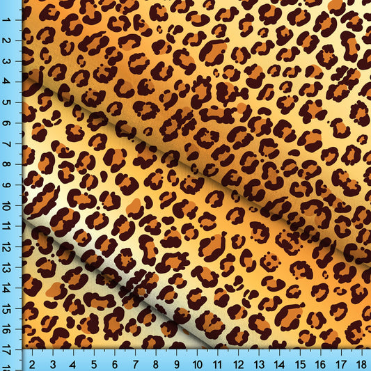 Leopard Print Fabric By the Yard, Animal Fur Skin Print Fabric