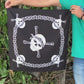 Eddie Munson Black Bandana with Skull and Chains Costume Cosplay Scarf