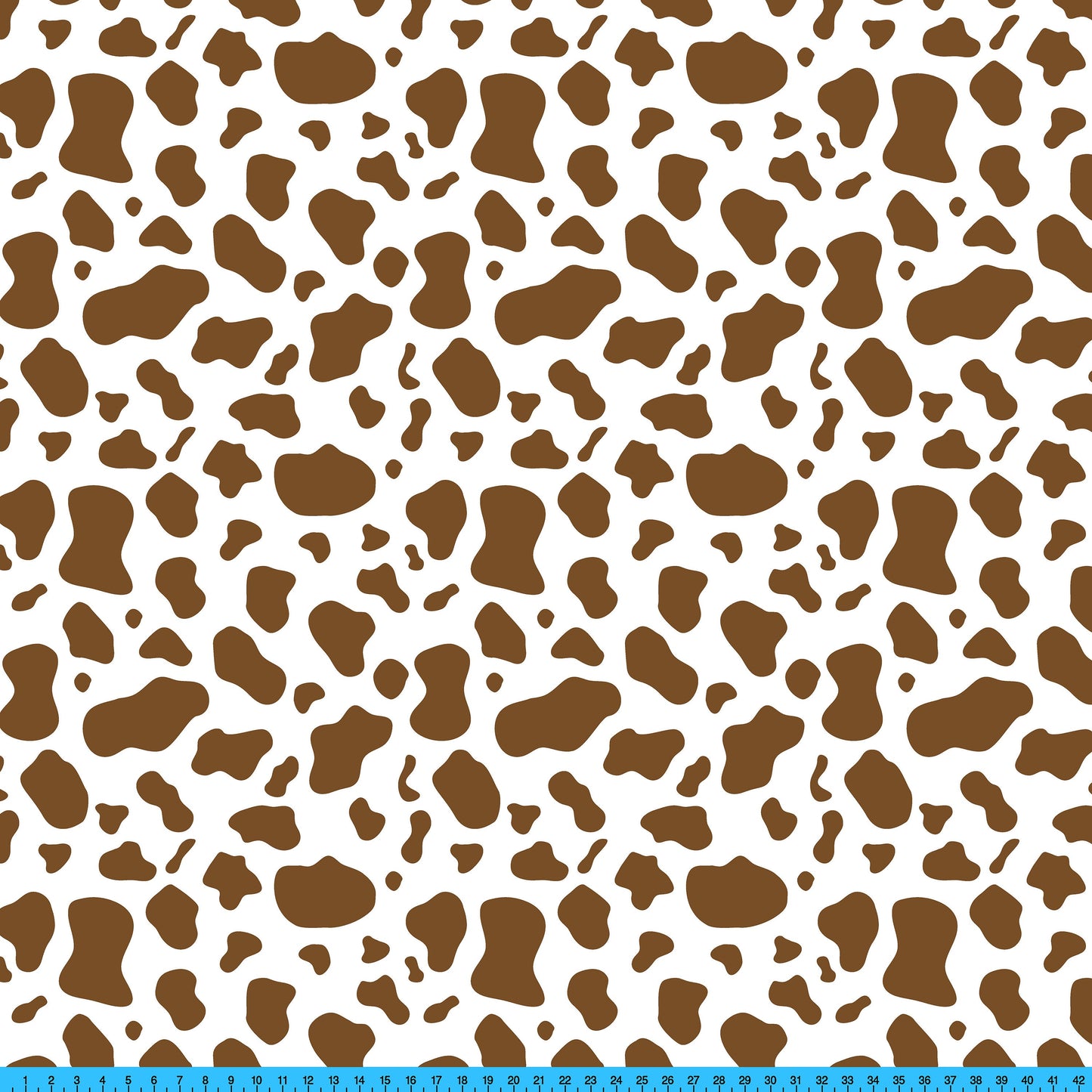 Cow Print with Brown Spots Fabric By The Yard