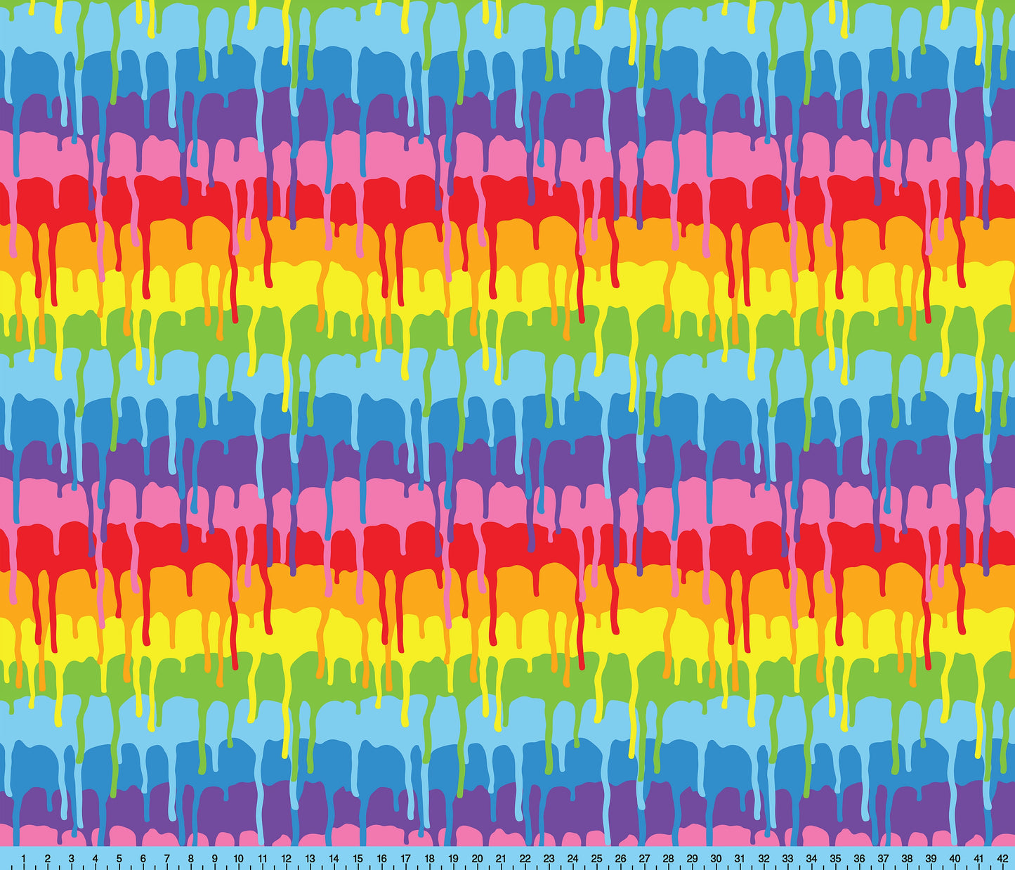 Rainbow Drips Fabric By The Yard