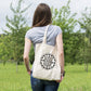 Custom Logo Tote Bags on Natural Cotton, Printed Fabric Shopping Market Bags