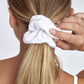 Custom Printed Scrunchies, Your Own Design on 4 Way Stretch Fabric Hair Top Knot Ties