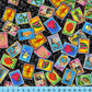 Mexican Loteria Paisley Fabric By The Yard, Mexican Fiesta Lottery Bingo Pattern