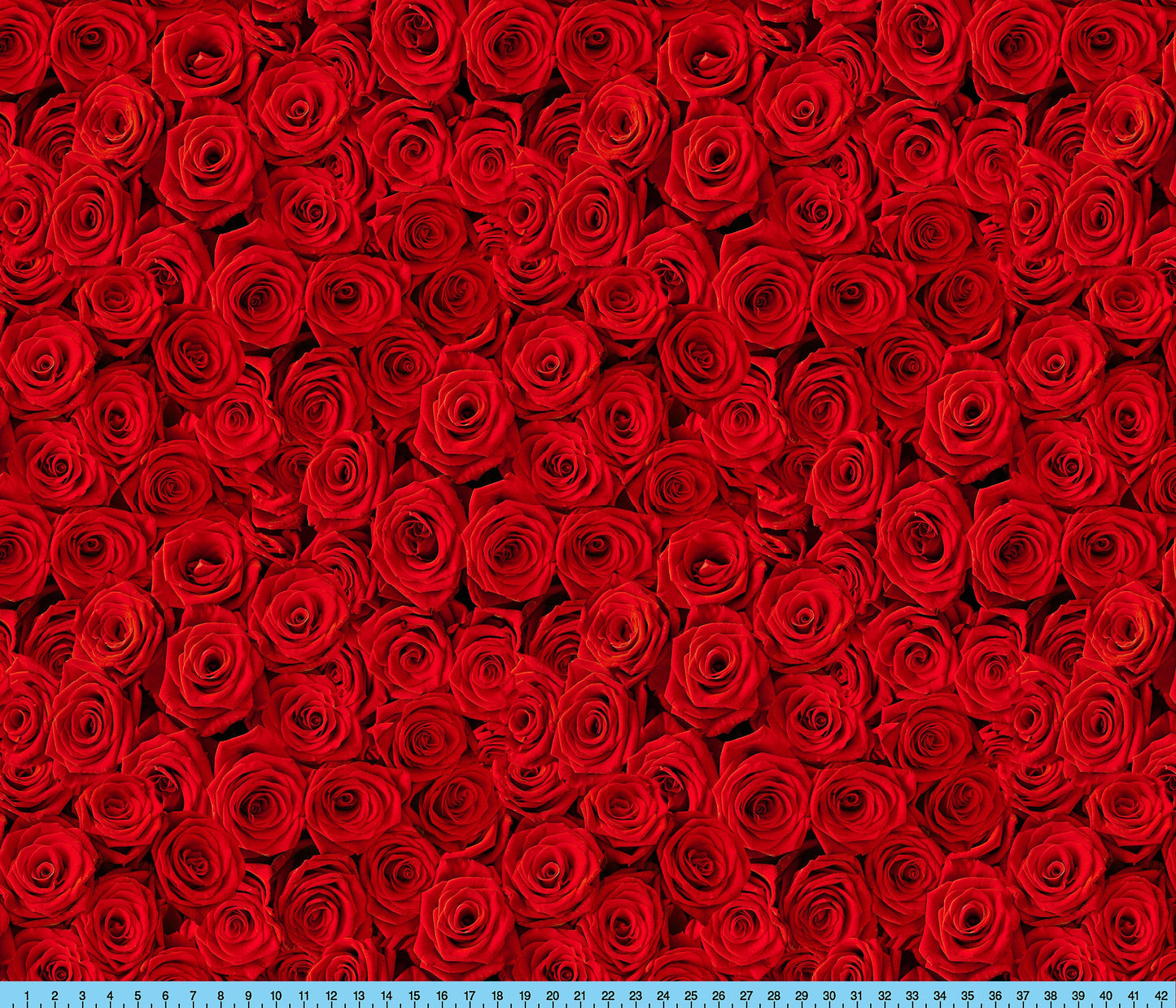 Red Roses Fabric By The Yard, Realistic Red Roses Fabric Printed on the fabric of your choice of Fabrics