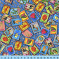 Mexican Loteria Paisley Fabric By The Yard, Mexican Fiesta Lottery Bingo Pattern