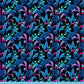 Blue Pink Floral Pattern Printed By the Yard