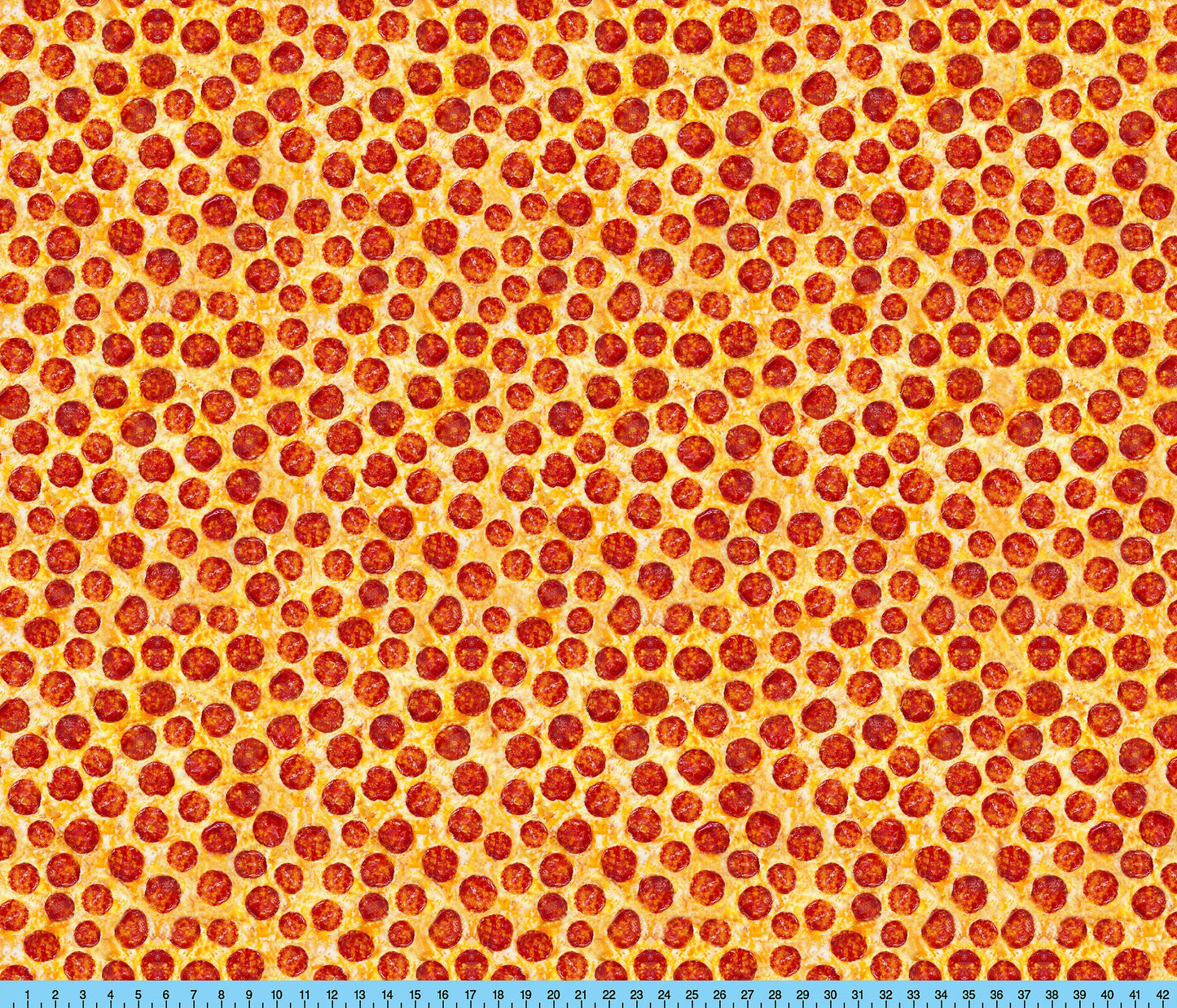 Pizza Fabric By The Yard, Pepperoni Pizza Slice Kitsch Hipster Food Fabric for Upholstery, Costumes, Tablecloths, Pillows