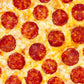 Pizza Fabric By The Yard, Pepperoni Pizza Slice Kitsch Hipster Food Fabric for Upholstery, Costumes, Tablecloths, Pillows