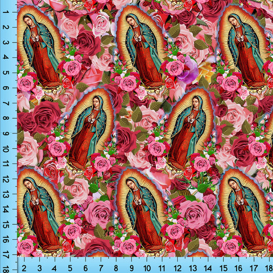 Virgin Mary of Guadalupe, Our Lady of Guadalupe Fabric By The Yard