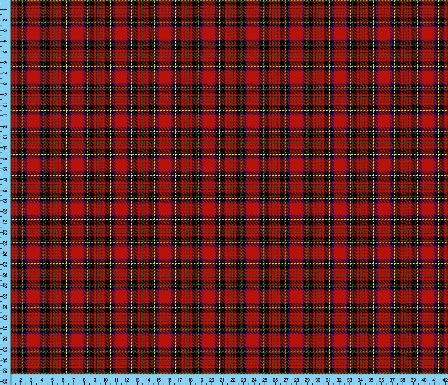 Christmas Lumberjack Plaid Fabric, Red and Black Tartan Design Printed By The Yard