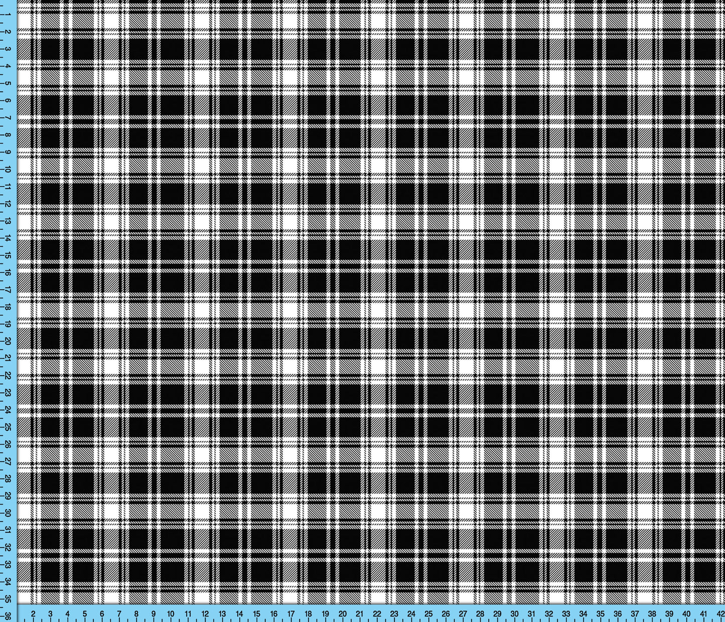 Black White Plaid Print Fabric, Checkered Tartan Lumberjack Plaid Pattern Design Fabric By The Yard