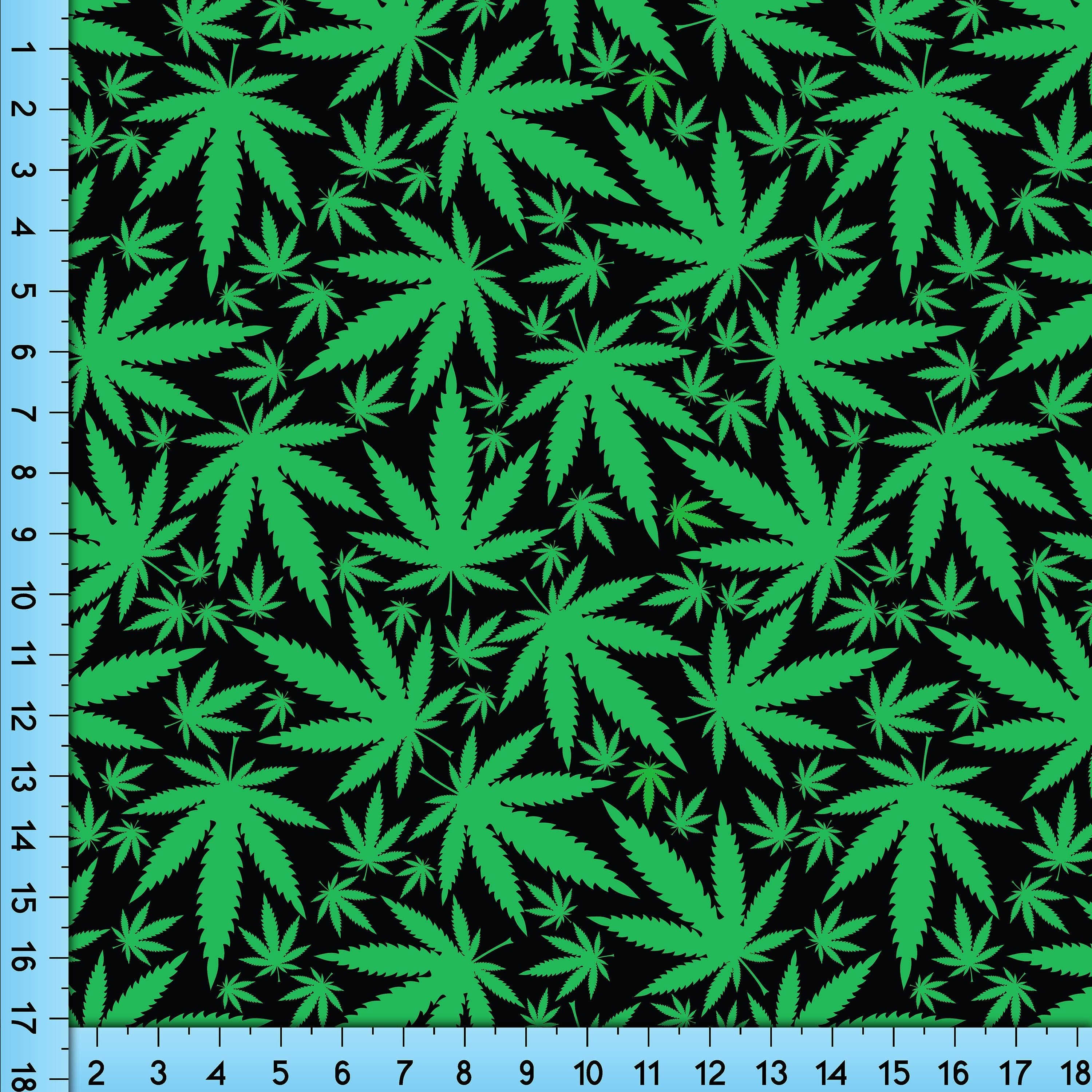 Cannabis Leaf Fabric By The Yard, Marijuana Leaf Fabric Printed By the ...