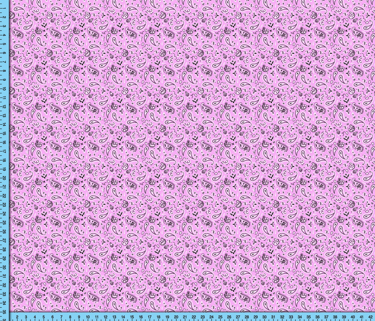 Pink Paisley Fabric Print, Boho Cowgirl Bandana Design By the Yard, Half Yard or Fat Quarter Yard