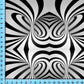 Black White Swirl Fabric Pattern, Spiral OpArt Design Printed By The Yard