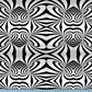 Black White Swirl Fabric Pattern, Spiral OpArt Design Printed By The Yard