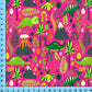 Pink Dinosaur Fabric By the Yard on Jersey, Bullet, Polyester Poplin, Moisture Wick, Satin, Gabardin