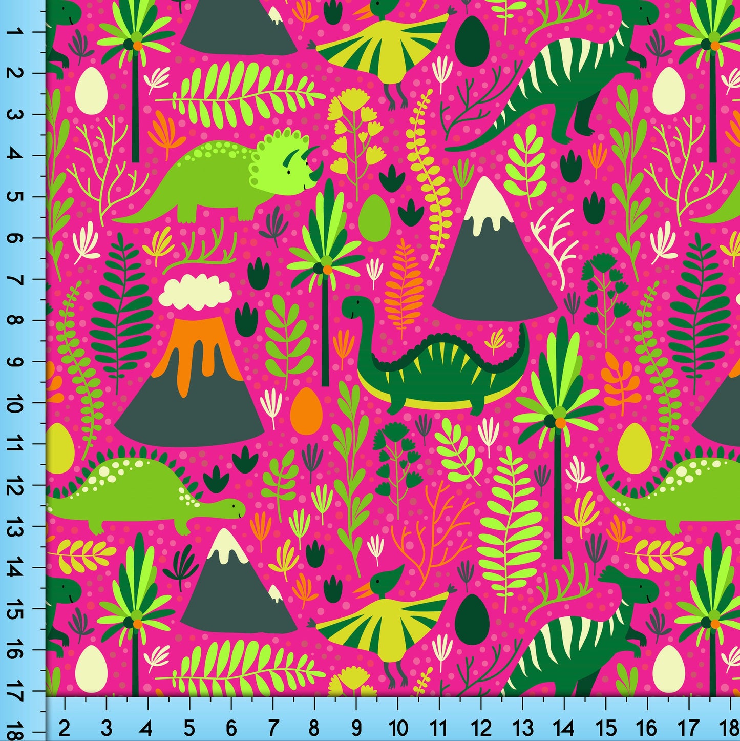 Pink Dinosaur Fabric By the Yard on Jersey, Bullet, Polyester Poplin, Moisture Wick, Satin, Gabardin