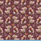 Burgundy Floral Cottagecore Fabric Pattern, Hydrangea Flower Design Printed By the Yard for Crafts, Shirts, Masks