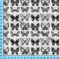 Butterfly Fabric, Black and White Butterflies on White.  Cottagecore Design for Crafts, Upholstery, Clothing