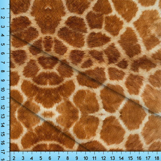Giraffe Fabric Fabric By The Yard, Realistic Animal Skin Print