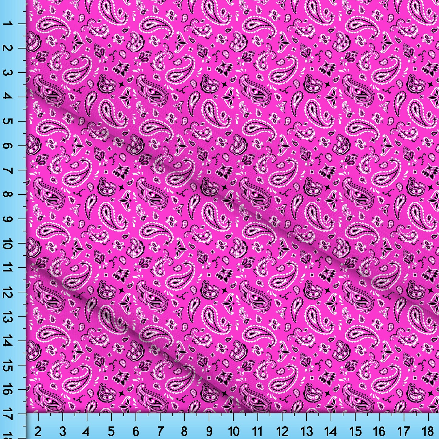 Hot Pink Bandana Paisley Fabric By the Yard, Fuchsia Western Boho Cowgirl Pattern, Womens Headband Summer Fashion Accessory, Headscarf Yoga