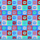 Pop Art Lips Fabric By The Yard, Blue Red Green Fashion Colors Mouth Design Custom Printed on the fabric of your choice