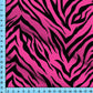 Pink Tiger Stripes Fabric By The Yard, Black and Fuchsia Pink Pattern Printed on the fabric of your choice