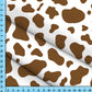 Cow Print with Brown Spots Fabric By The Yard