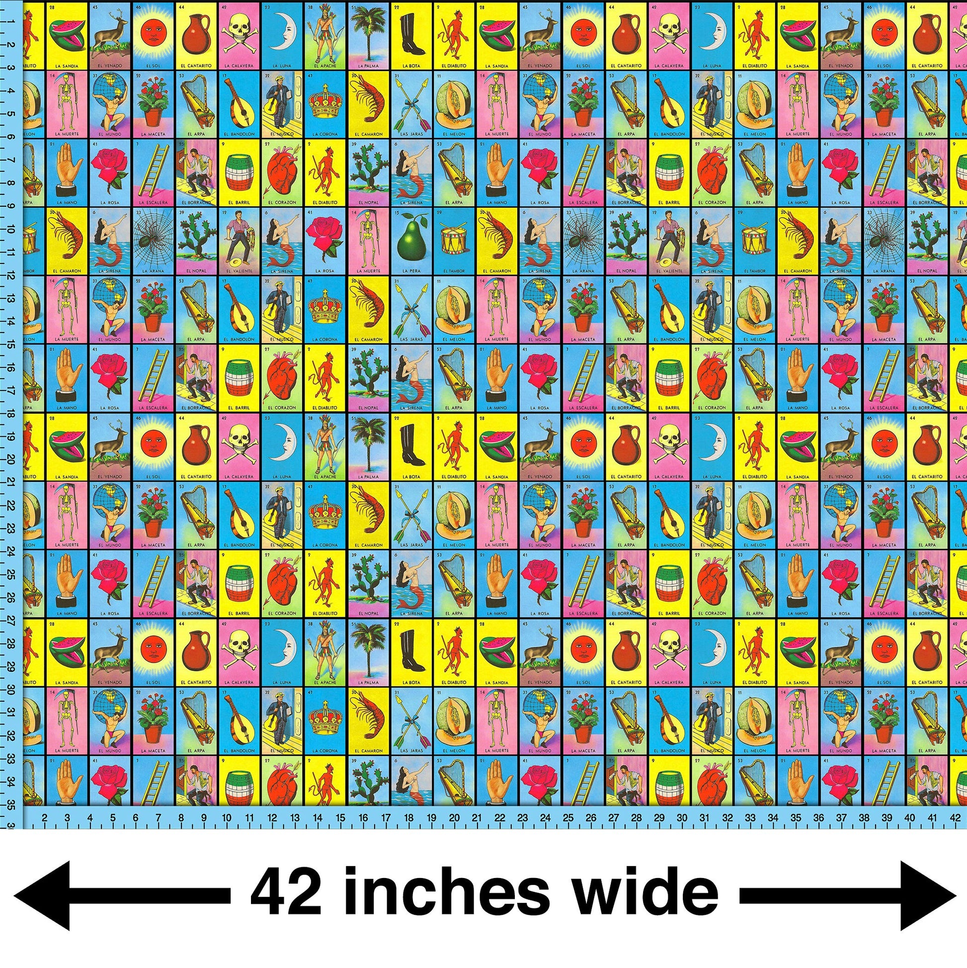 La Chalupa Loteria Mexican Bingo T-Shirt Black Cotton - Foto 6