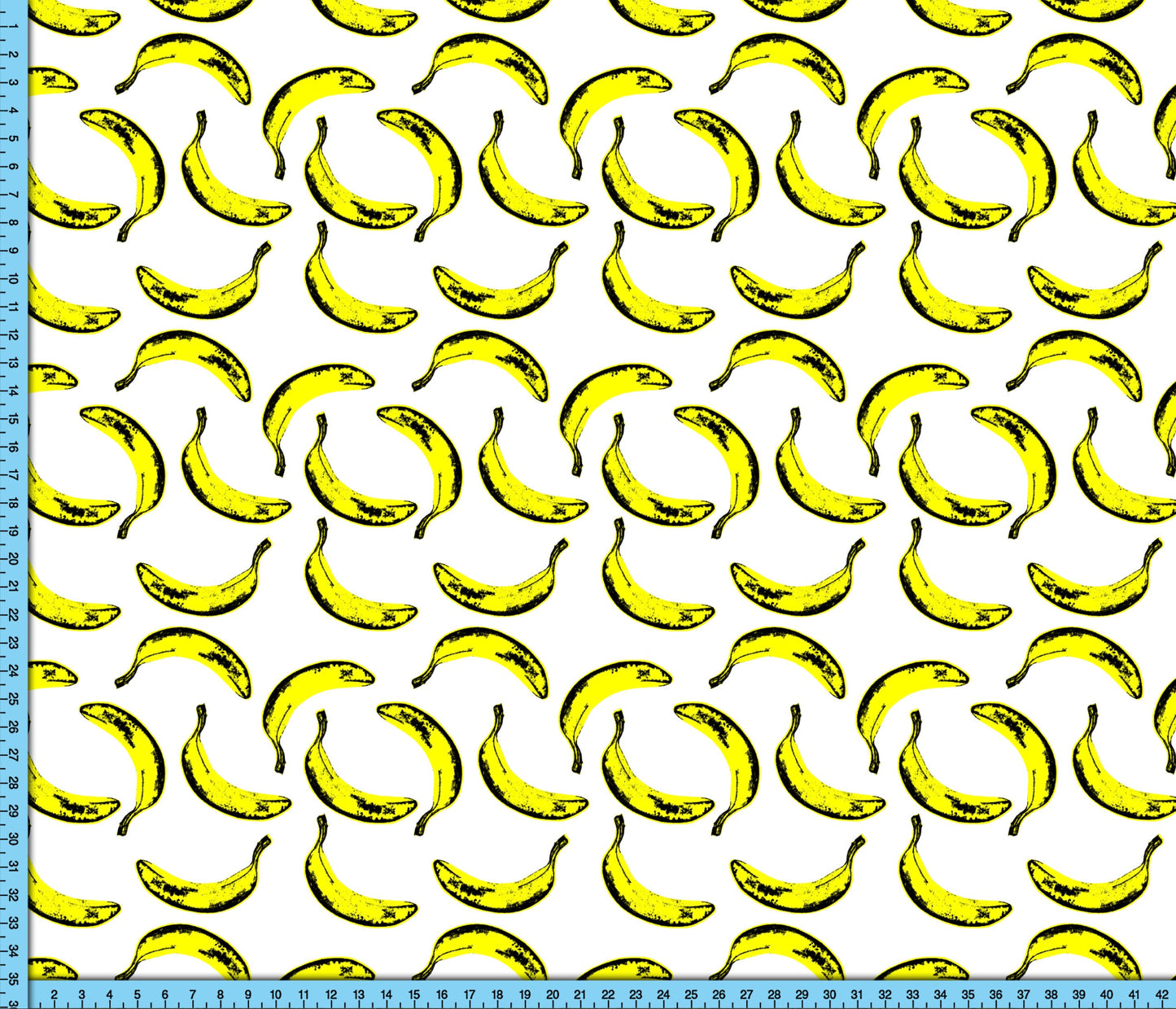 Yellow Banana Fabric Printed by the Yard, Pop Art Design for Crafts, Upholstery, Clothing, Tablecloths