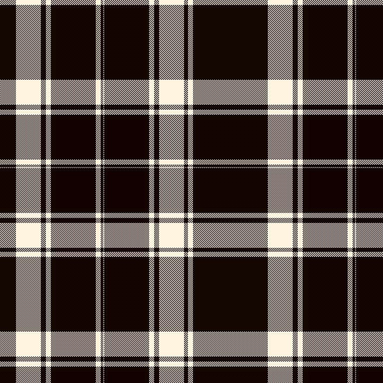 Tartan Plaid Fabric, Black White Beige Fabric By The Yard