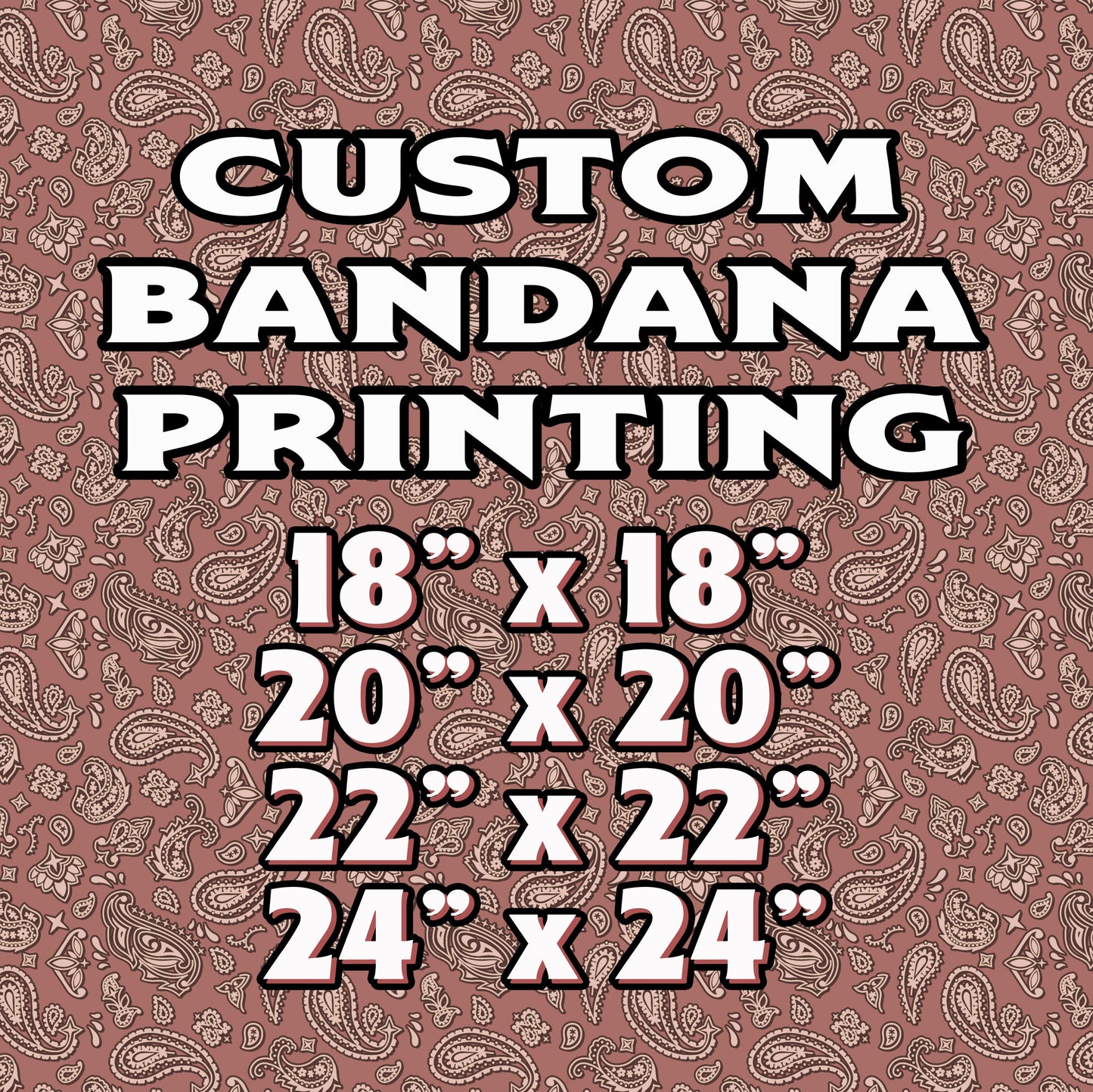 Custom Bandanas, Create Your Own Personalized Photo Image Head Wrap