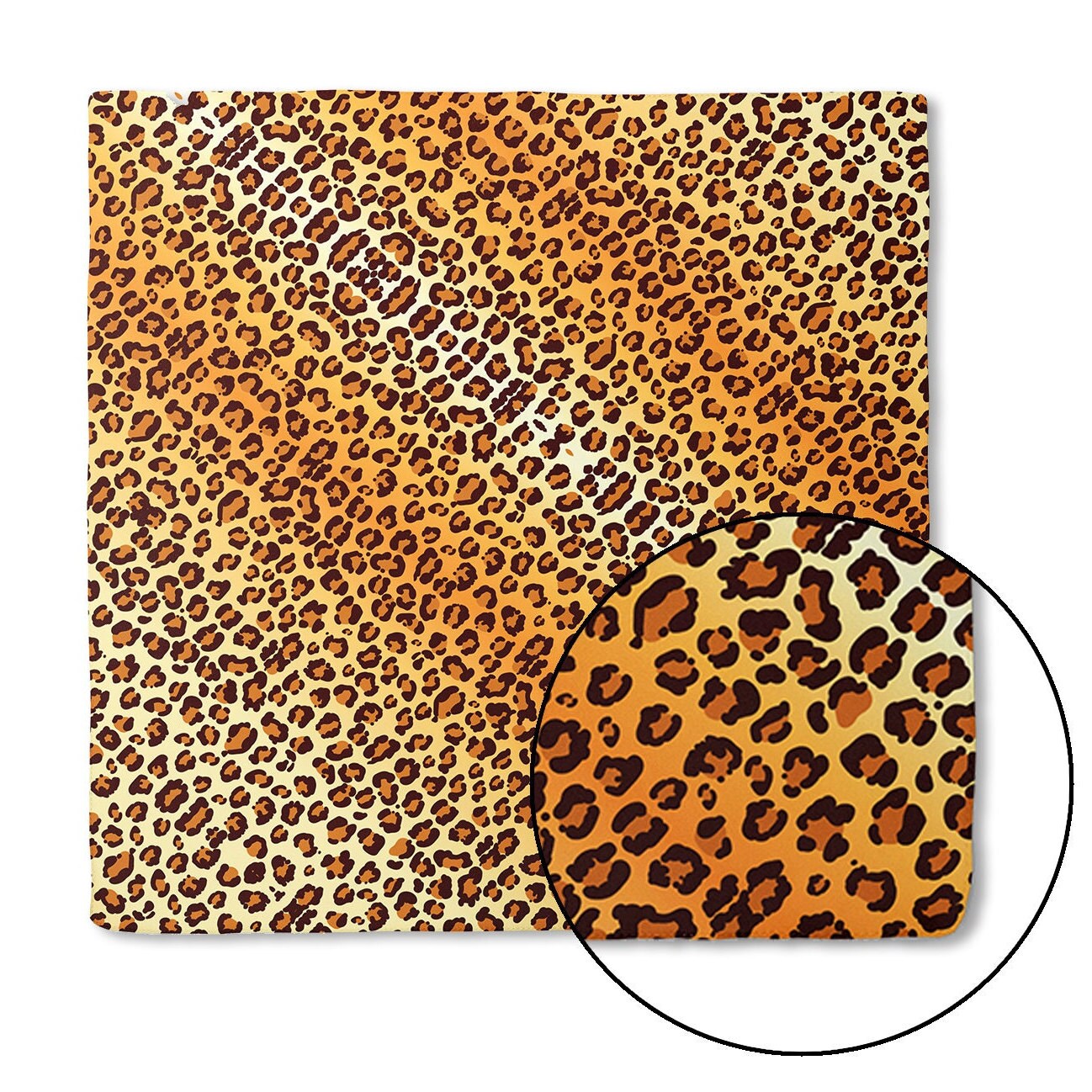 Leopard Print Bandana or Scarf, Jungle Animal Print Head Wrap, Turban or Sarong