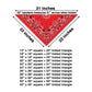 Virgin Mary, Our Lady of Guadalupe Paisley Red Bandana, Head Wrap, Altar Cloth or Scarf