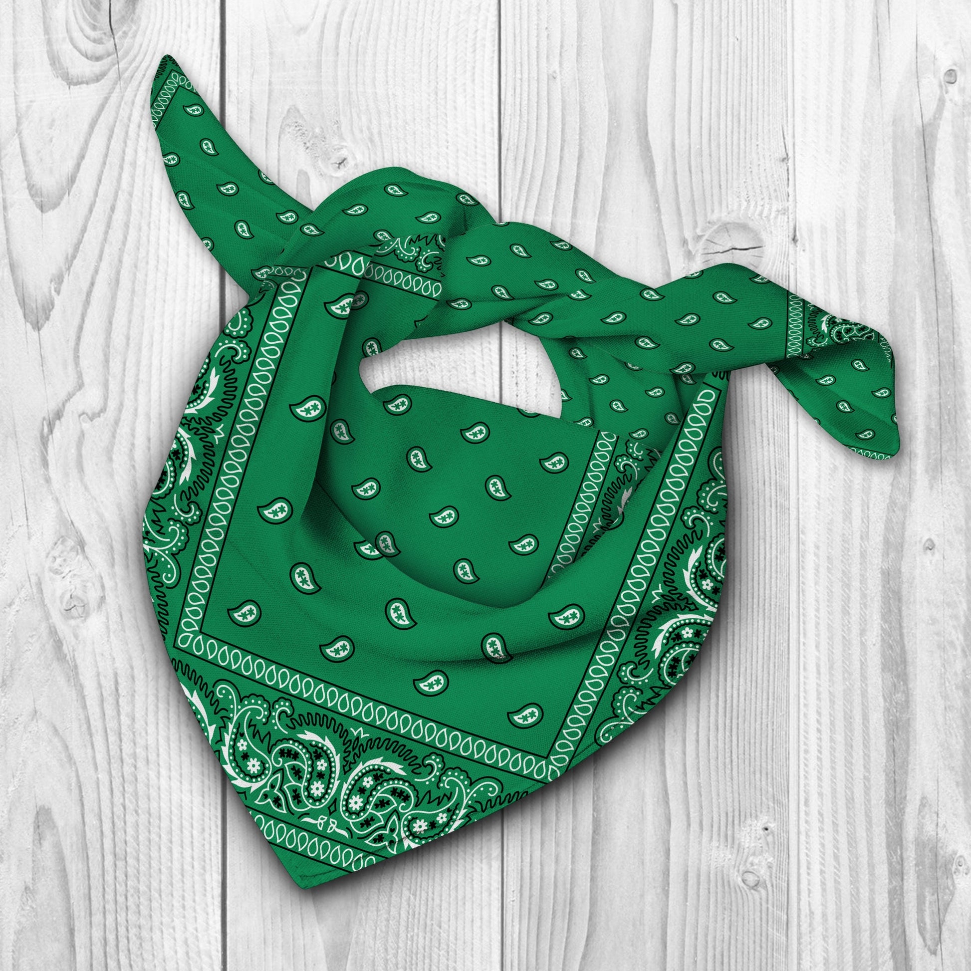 Green Paisley Bandana, Won't Back Down, We Won't Go Back Scarf